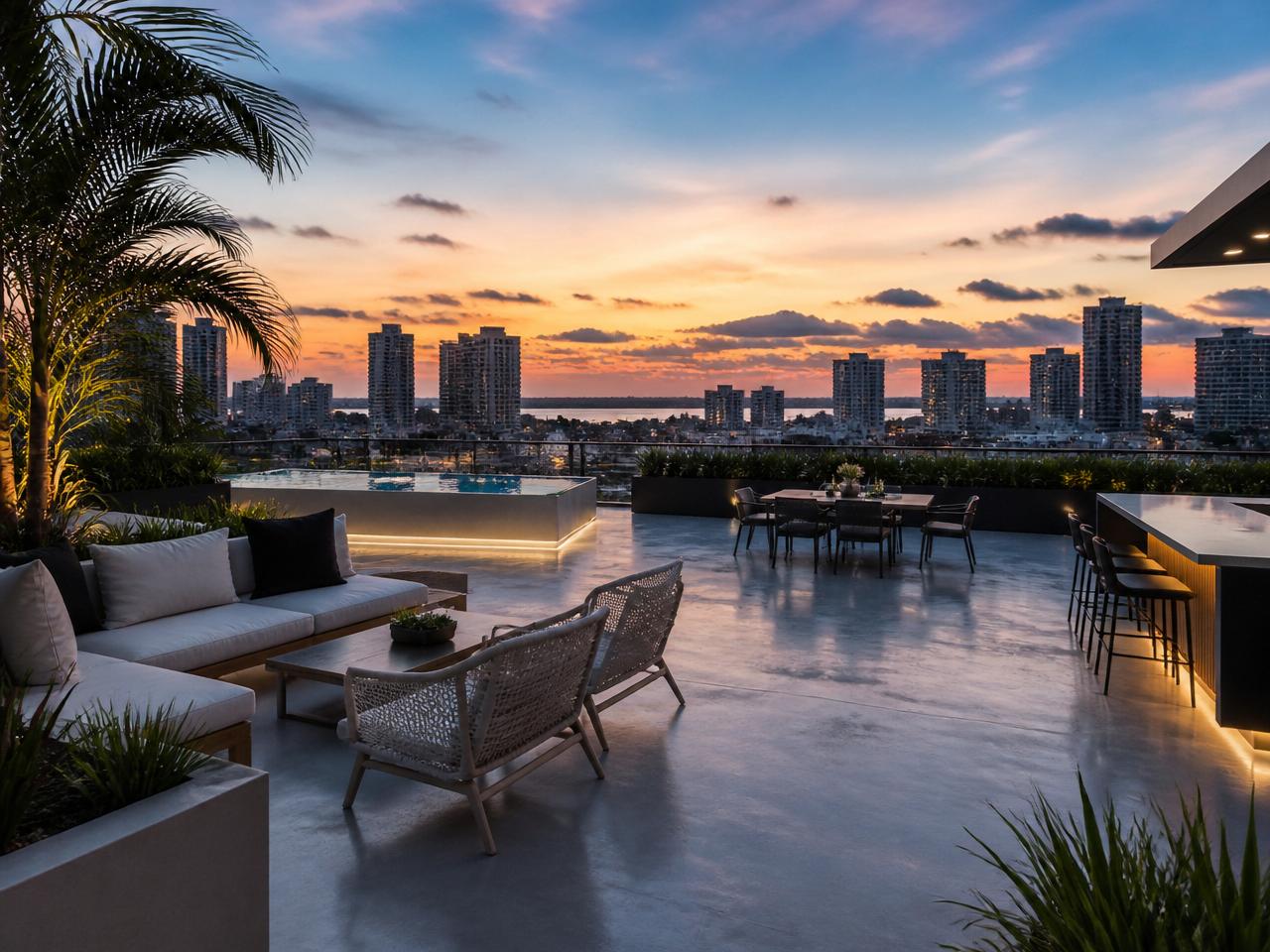 Sunset Rooftop Terrace